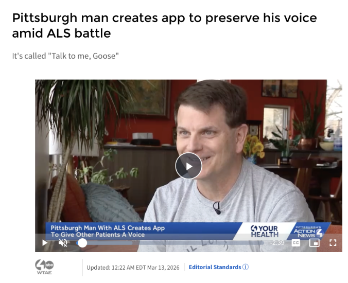 WTAE TV news segment covering Talk to Me, Goose!