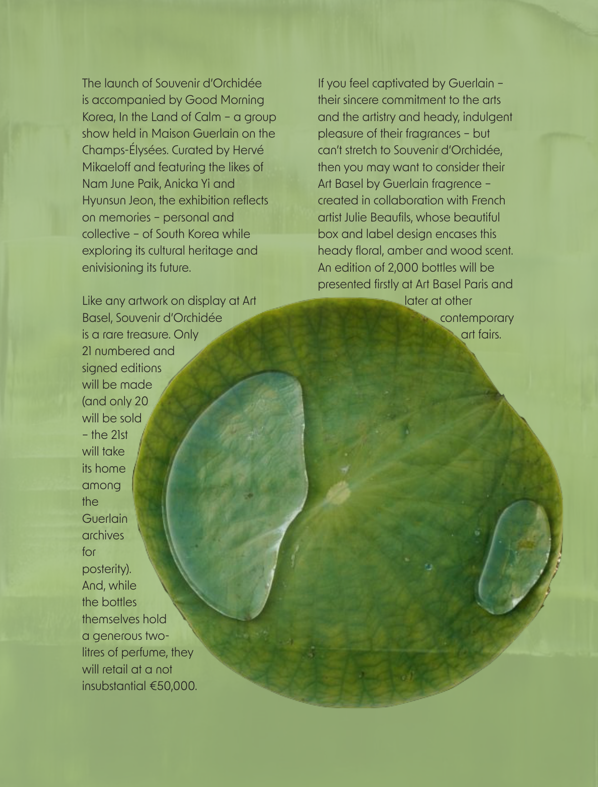 Spread two, right page — the limited edition close